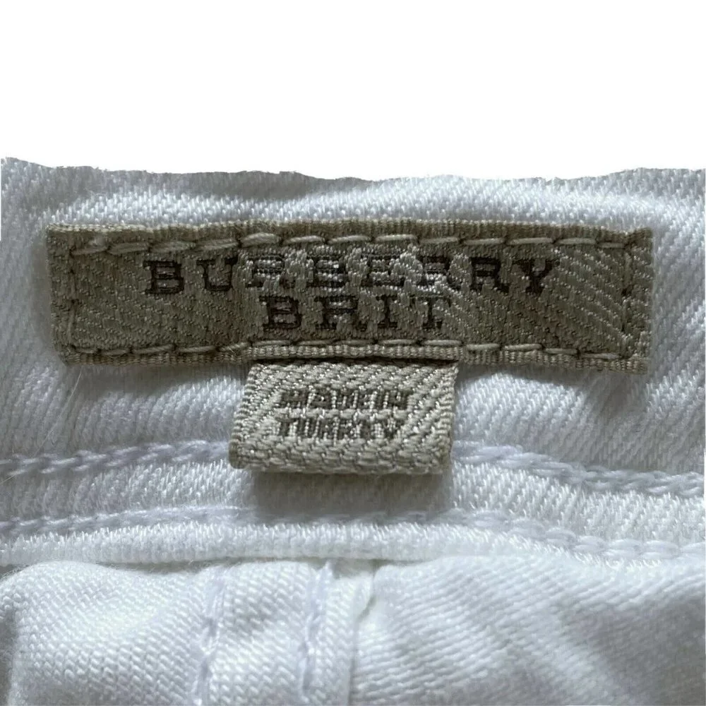 BURBERRY BRIT Women's Sz 29  Westbourne Skinny Crop Pants in White - Picture 5 of 12